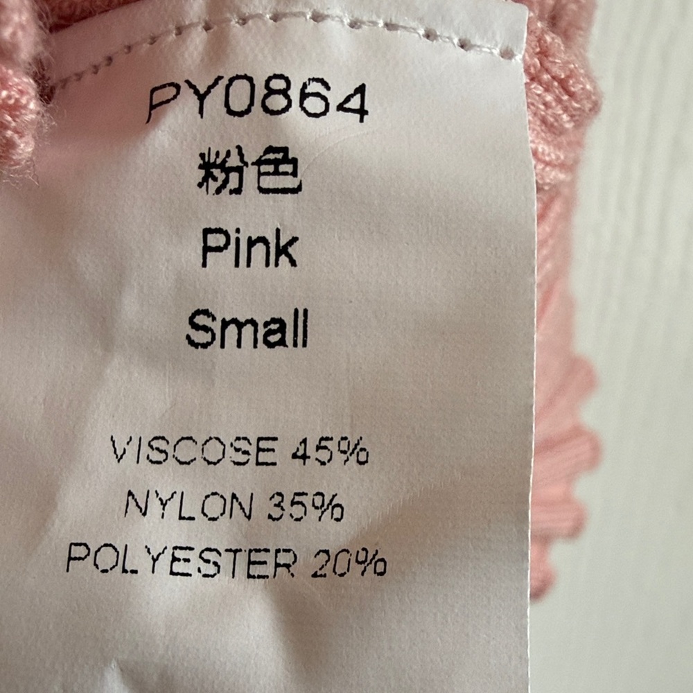Pink Ribbed V-Neck Sweater - Picture 2 of 3